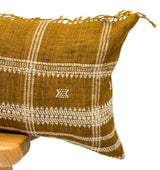 EXTRA LONG MUSTARD SAFFRON WOOL PILLOW COVER - Krinto.com