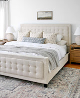 White and Blue grey Dot Hmong Pillow Cover - Krinto.com
