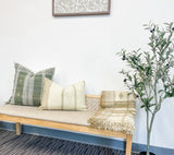 LIGHT SAGE GREEN VINTAGE INDIAN WOOL PILLOW COVER - Krinto.com