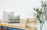 LUMBAR LIGHT GREEN INDIAN WOOL PILLOW COVER - Krinto.com