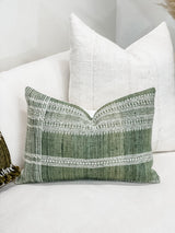 LUMBAR LIGHT GREEN INDIAN WOOL PILLOW COVER - Krinto.com