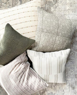 White with Beige Textured Stripes Pillow Cover - Krinto.com