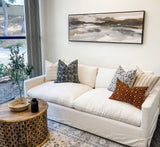 NIAGARA IN BLUE AND TAN PILLOW COVER - Krinto.com