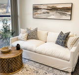 NIAGARA IN BLUE AND TAN PILLOW COVER - Krinto.com