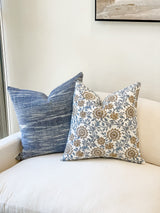 POINSETTIA IN LIGHT BLUE PILLOW COVER - Krinto.com