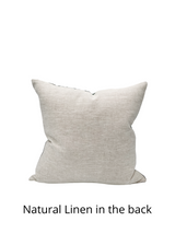 Floral Soft Grey on Natural Linen Pillow Cover - Krinto.com