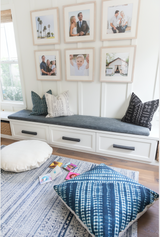 Cream White Mudcloth floor pillow - Krinto.com