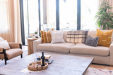 Mustard Yellow With White Lines Mudcloth Pillow Cover - Krinto.com