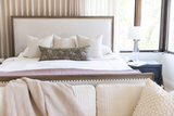 Poinsettia in Dusty Rose and Green Pillow Cover - Krinto.com