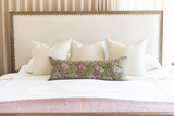 Poinsettia in Dusty Rose and Green Pillow Cover - Krinto.com