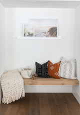 CREAM WHITE WITH BLACK CHEVRONS MUDCLOTH PILLOW COVER - Krinto.com