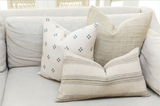 White and Blue grey Dot Hmong Pillow Cover - Krinto.com