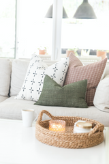 Rustic Solids in Olive Green Pillow Cover - Krinto.com