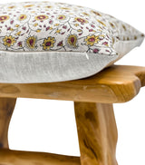 KALAMKARI BURGUNDY AND MUSTARD PILLOW COVER - Krinto.com