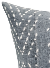 Blue Grey with White pattern Mudcloth Pillow Cover - Krinto.com