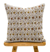 KALAMKARI BURGUNDY AND MUSTARD PILLOW COVER - Krinto.com