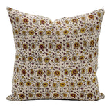 KALAMKARI BURGUNDY AND MUSTARD PILLOW COVER - Krinto.com