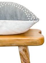 Blue-Grey With White dots mudcloth Pillow COver - Krinto.com