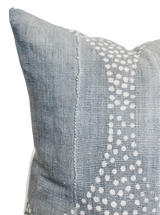 Blue-Grey With White dots mudcloth Pillow COver - Krinto.com