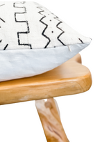 BLACK X ON CREAM-WHITE MUDCLOTH PILLOW COVER - Krinto.com
