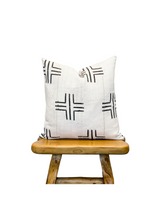 Cream White with Black Crosses Pillow Cover - Krinto.com