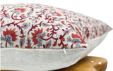 KALAMKARI BURGUNDY, RED AND GREY PILLOW COVER - Krinto.com