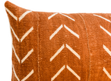 Brown Rust With Cream Chevrons Mudcloth Pillow Cover - Krinto.com