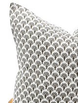 FLORAL GREY AND OLIVE GREEN ON LINEN PILLOW COVER - Krinto.com