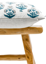 Dana in Teal and Grey Pillow Cover - Krinto.com