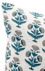 Dana in Teal and Grey Pillow Cover - Krinto.com