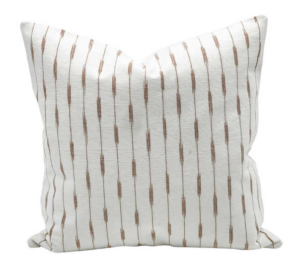 CATALINA IN CREAM WHITE AND WARM TAN BROWN PILLOW COVER - Krinto.com