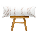 CATALINA IN CREAM WHITE AND WARM TAN BROWN EXTRA LONG PILLOW COVER - Krinto.com