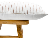 CATALINA IN CREAM WHITE AND WARM TAN BROWN EXTRA LONG PILLOW COVER - Krinto.com
