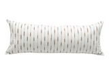 CATALINA IN CREAM WHITE AND WARM TAN BROWN EXTRA LONG PILLOW COVER - Krinto.com