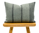 LUMBAR DARK GREEN GREY INDIAN WOOL PILLOW COVER - Krinto.com
