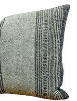 LUMBAR DARK GREEN GREY INDIAN WOOL PILLOW COVER - Krinto.com