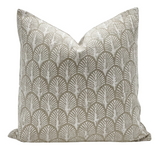 ANVI WHITE ON NATURAL LINEN PILLOW COVER - Krinto.com