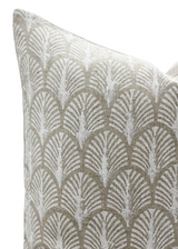 ANVI WHITE ON NATURAL LINEN PILLOW COVER - Krinto.com