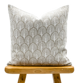ANVI WHITE ON NATURAL LINEN PILLOW COVER - Krinto.com