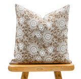 POINSETTIA IN CHALK/BEIGE PILLOW COVER - Krinto.com