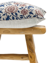 POINSETTIA IN RUST/INDIGO PILLOW COVER - Krinto.com