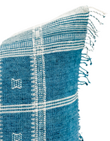 BLUE AND WHITE VINTAGE INDIAN WOOL PILLOW COVER - Krinto.com