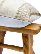 CREAM AND TAN STRIPES VINTAGE INDIAN WOOL PILLOW COVER - Krinto.com