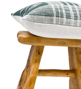 GREY GREEN AND WHITE VINTAGE INDIAN WOOL PILLOW COVER - Krinto.com