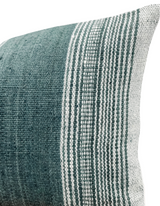 LUMBAR GREY GREEN INDIAN WOOL PILLOW COVER - Krinto.com