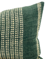 GREEN AND YELLOW WOOL LUMBAR PILLOW COVER - Krinto.com