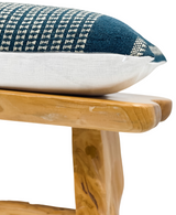 BLUE AND WHITE WOOL LUMBAR PILLOW COVER - Krinto.com