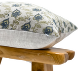 RITA IN BLUE AND PISTACHIO PILLOW COVER - Krinto.com