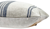 VINTAGE GRAIN SACK IN INDIGO PILLOW COVER - Krinto.com