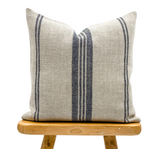 VINTAGE GRAIN SACK IN INDIGO PILLOW COVER - Krinto.com